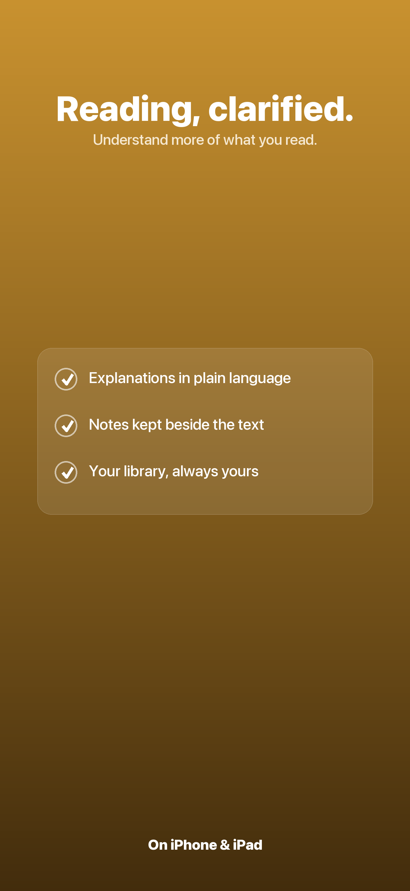 Gloss — private by design, your files never leave your device