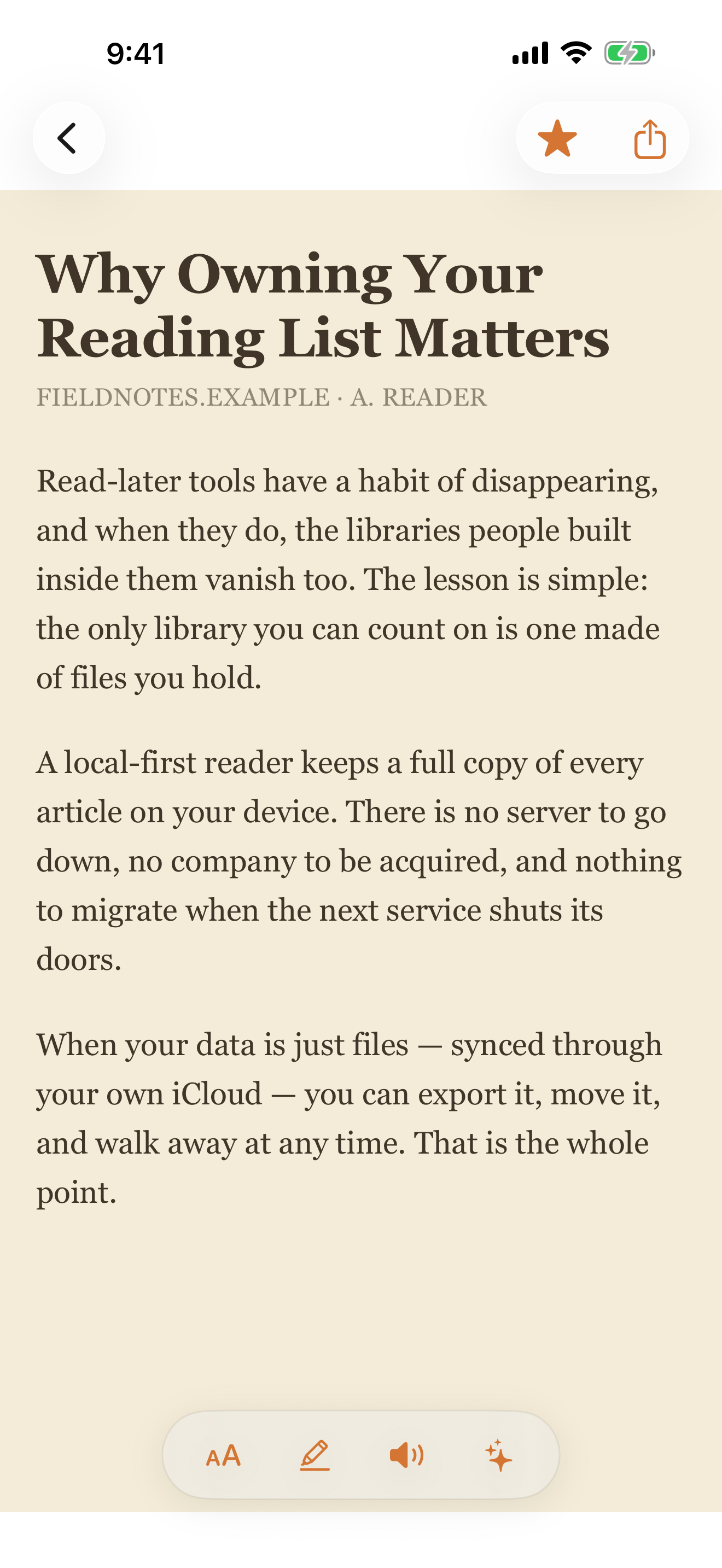 Harbor screenshot: 02 Reader