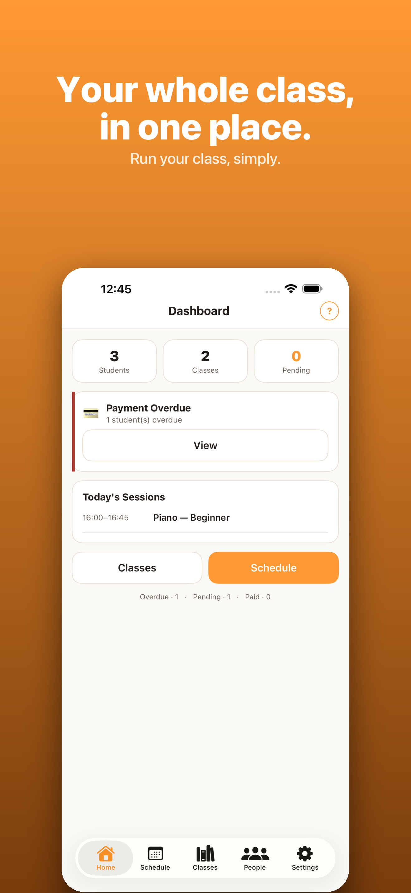 Lernhive screenshot: 01 home