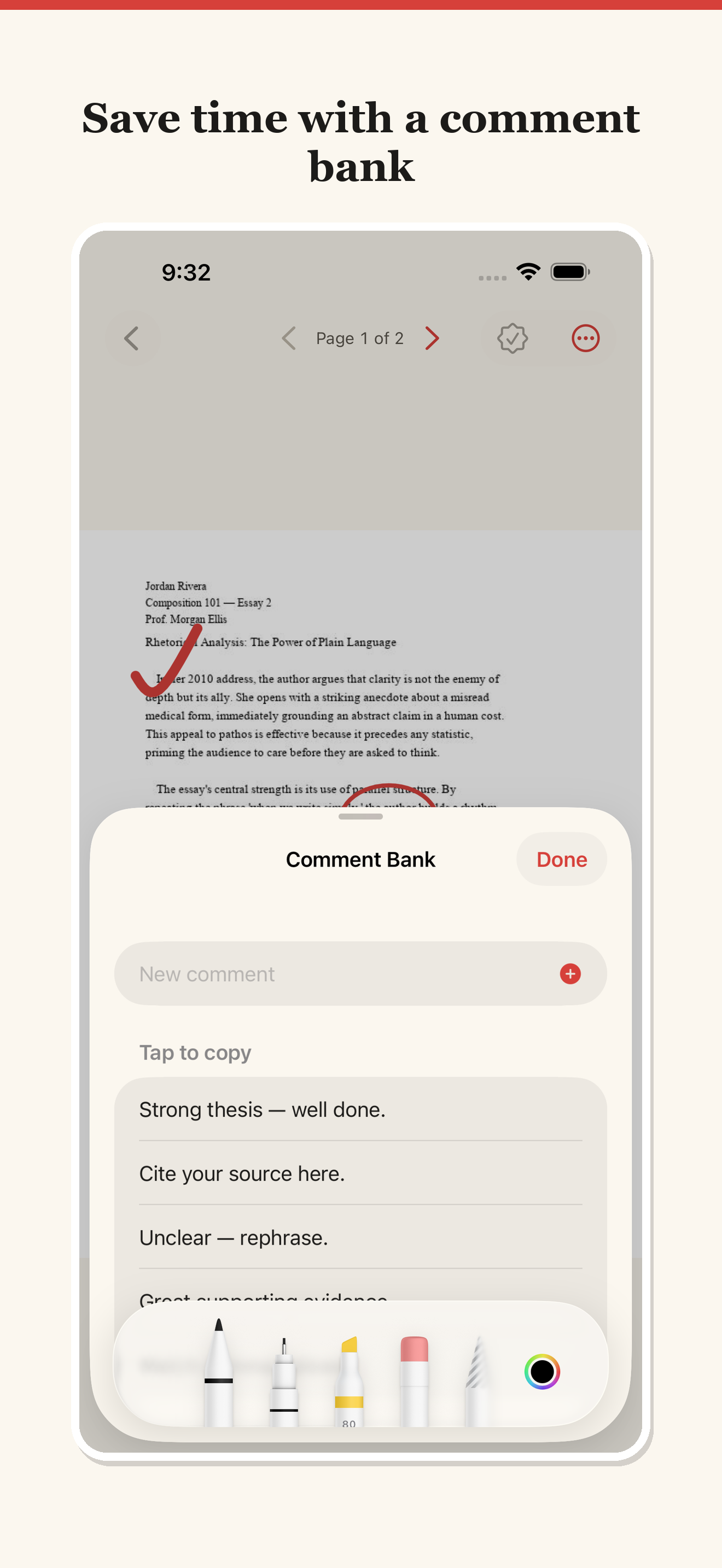 Penmark — build a reusable rubric