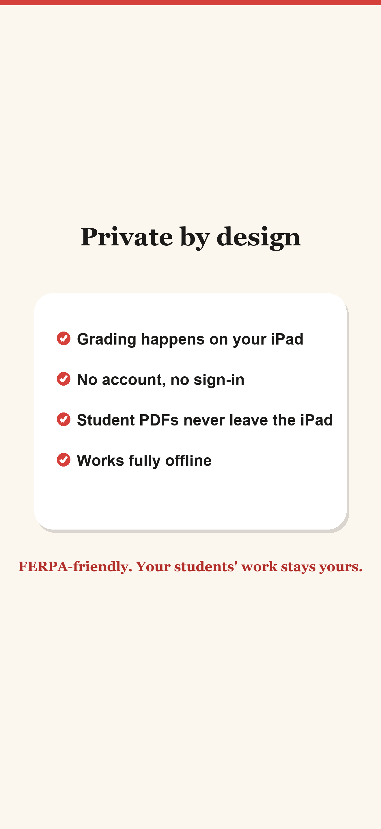 Penmark — return graded papers to students